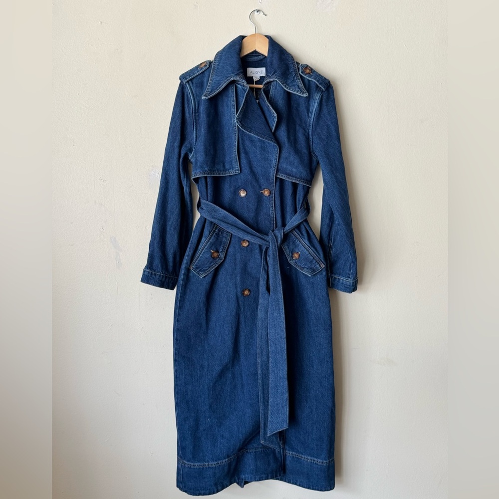 Aligne Jamison Denim Trench Coat XS 34